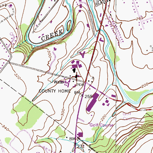 Topographic Map of Bucks County Health Department, PA