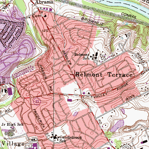 Topographic Map of Cinnamon Hill, PA