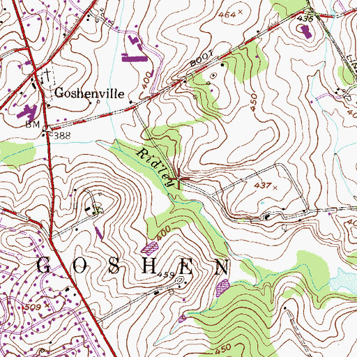 Topographic Map of Clock Tower Woods, PA