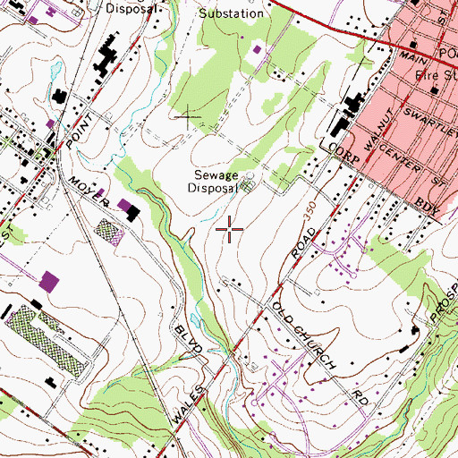 Topographic Map of Clover Crest, PA