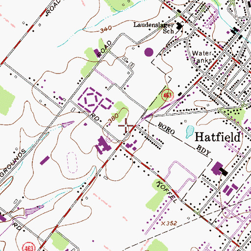 Topographic Map of Cobblestone East, PA