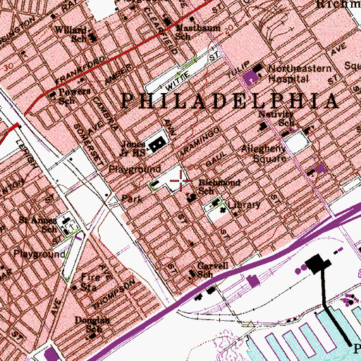 Topographic Map of Cohocksink Community Center, PA