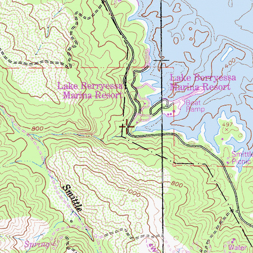 Topographic Map of Smittle Creek, CA
