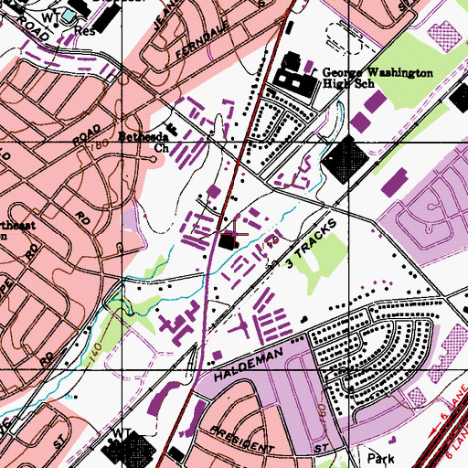 Topographic Map of Bustleton Post Office, PA