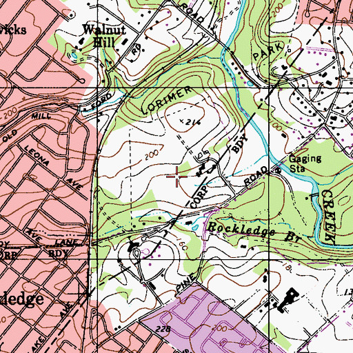 Topographic Map of Fox Chase Farm, PA