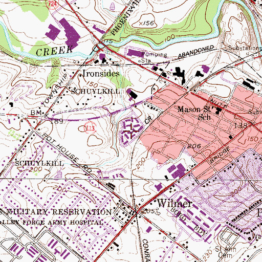 Topographic Map of Caines Creek, PA
