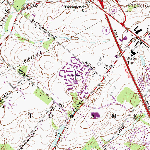 Topographic Map of Calmensin, PA