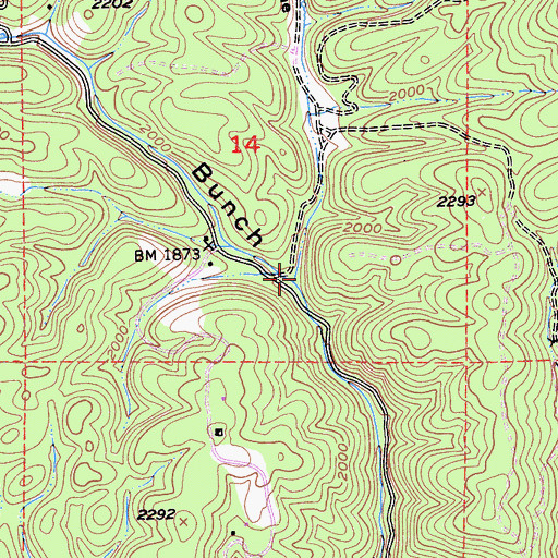 Topographic Map of Smuthers Ravine, CA
