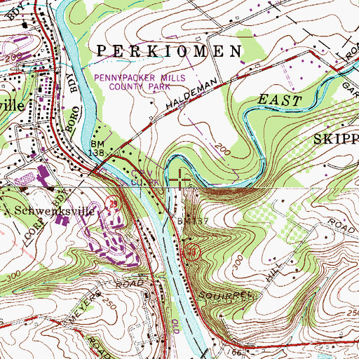 Topographic Map of Camp Skippy, PA