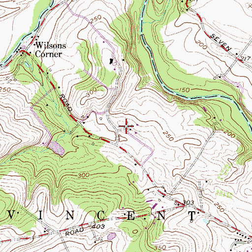 Topographic Map of Camphill Special School, PA