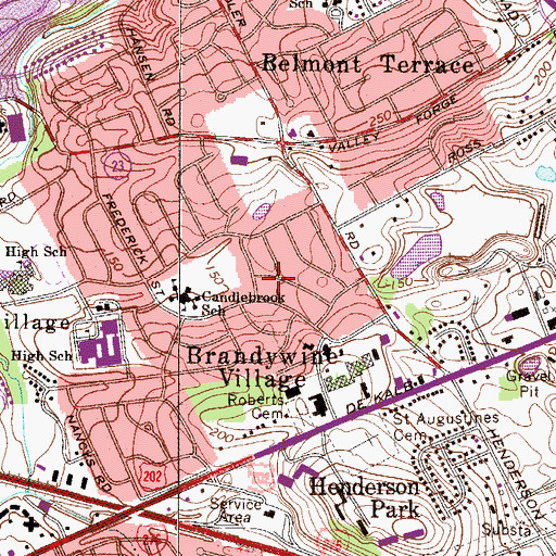 Topographic Map of Candle Brook, PA