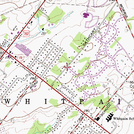 Topographic Map of Cathcart Manor, PA