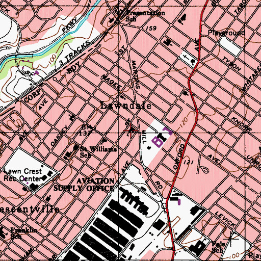Topographic Map of Cedar Grove Christian Academy, PA