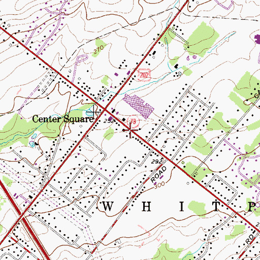 Topographic Map of Centre Square Fire Company Station 33, PA