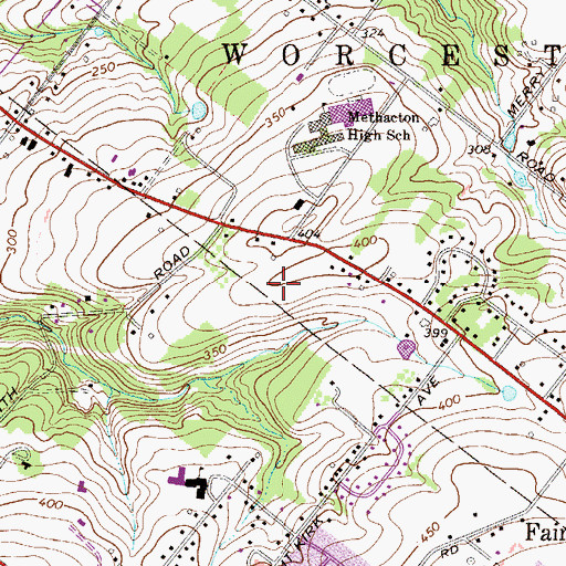 Topographic Map of Chadwick Place, PA