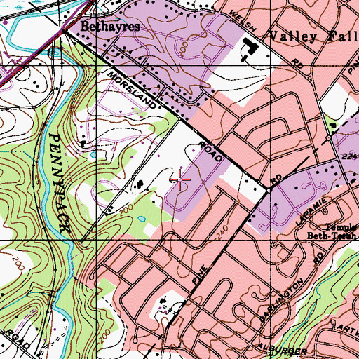 Topographic Map of Chapel Hill Manor, PA