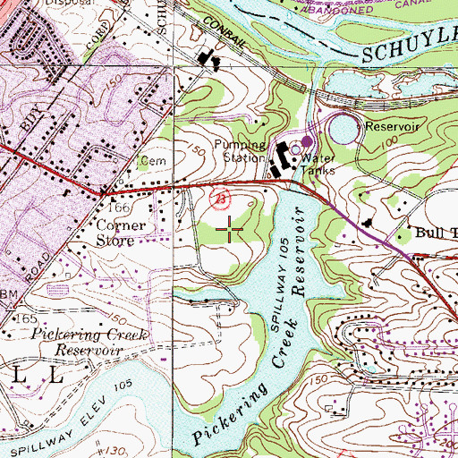 Topographic Map of Chapel View Estates, PA