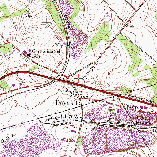 Topographic Map of Charlestown Township Building, PA