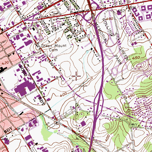 Topographic Map of Chester County Governmnet Service Center, PA