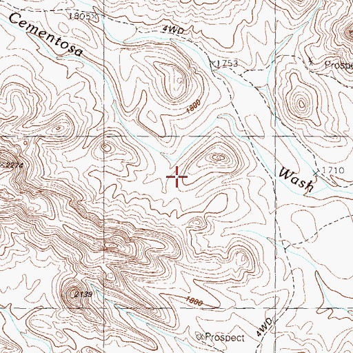 Topographic Map of Allison Mine, AZ
