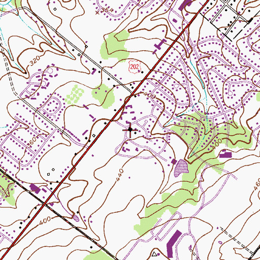 Topographic Map of Chesterbrook Academy, PA