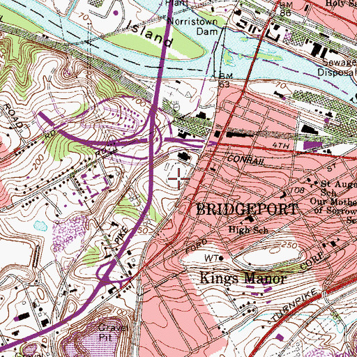 Topographic Map of Chiccino Field, PA