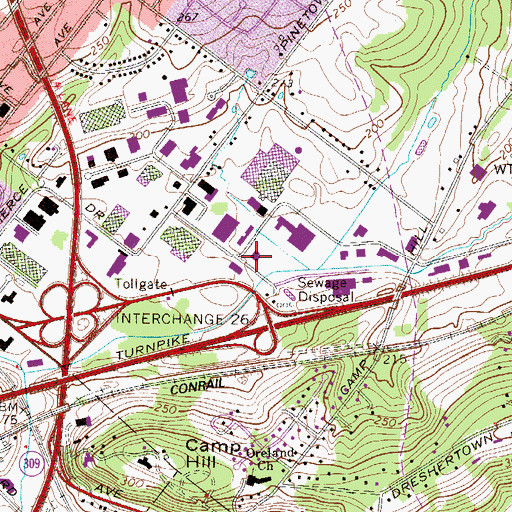 Topographic Map of Childventure Museum, PA