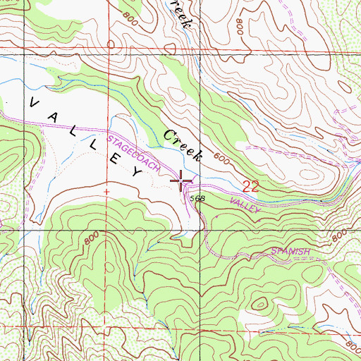 Topographic Map of Snell Valley, CA