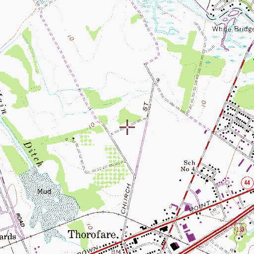 Topographic Map of Riverwinds, NJ