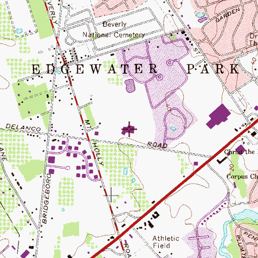 Topographic Map of Samuel M Ridgeway School, NJ