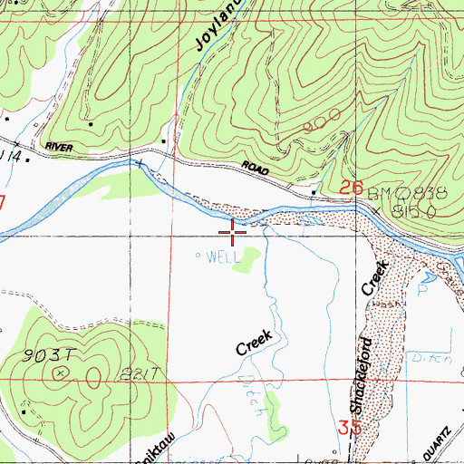Topographic Map of Sniktaw Creek, CA