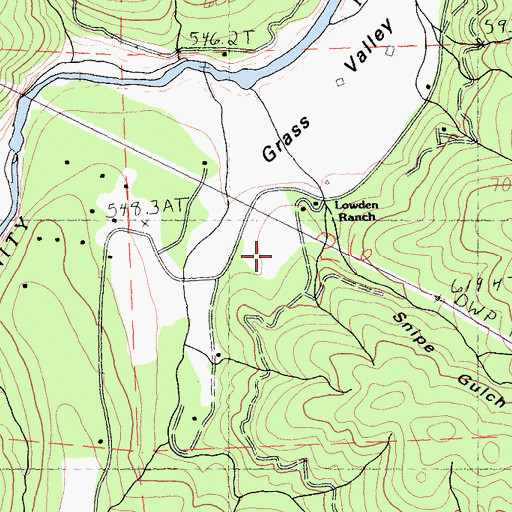 Topographic Map of Snipe Gulch, CA