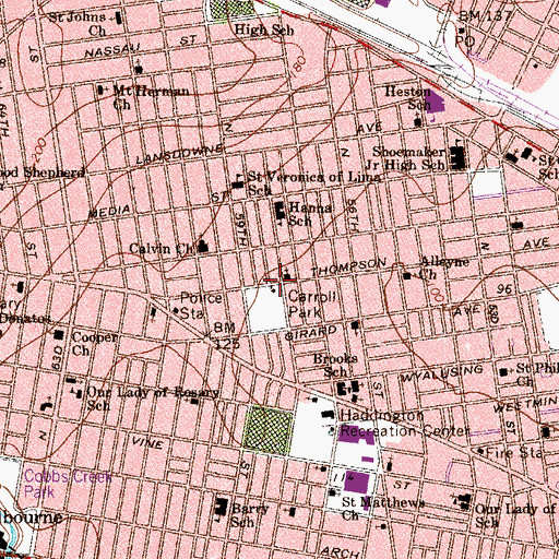 Topographic Map of Academy of the Way, PA