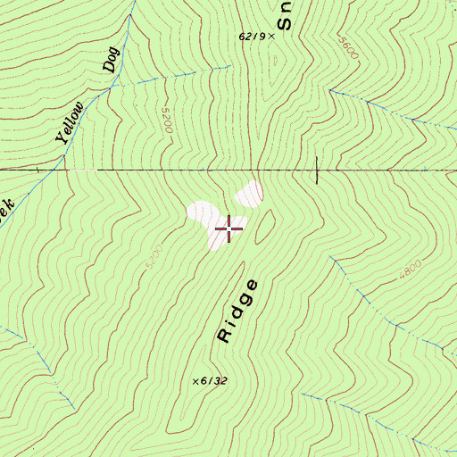 Topographic Map of Snoozer Ridge, CA
