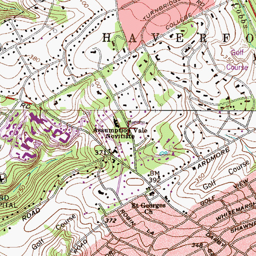 Topographic Map of Allgates, PA