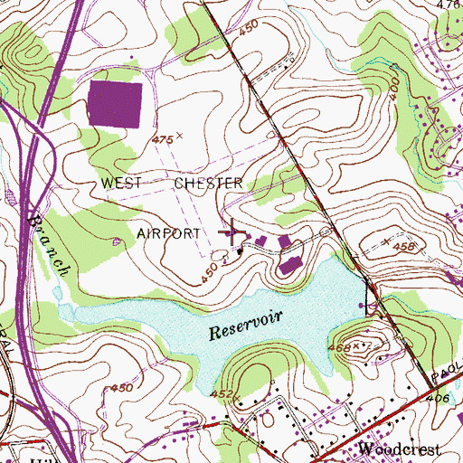 Topographic Map of American Helicopter Museum, PA