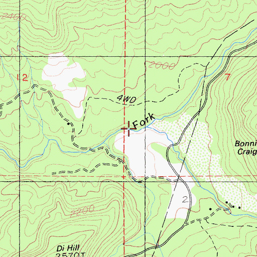 Topographic Map of Snow Creek, CA