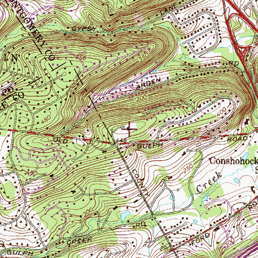 Topographic Map of Armenian Sisters Academy, PA