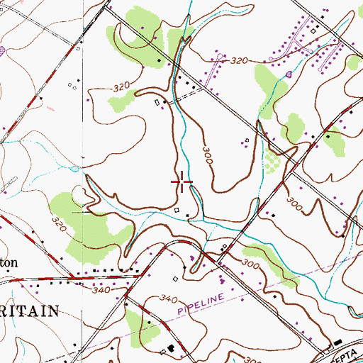 Topographic Map of Avallon at Moyers Golf Course, PA