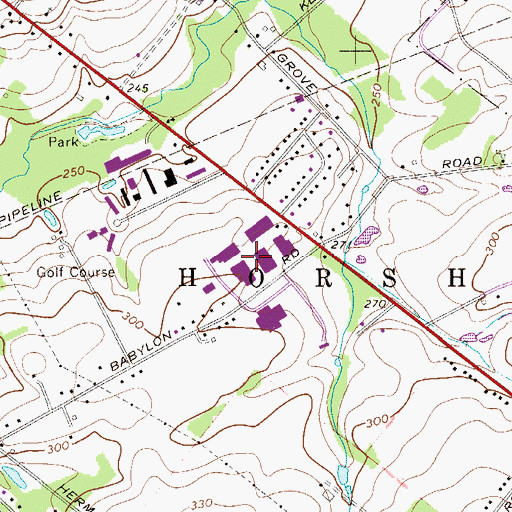 Topographic Map of Babylon Business Center, PA