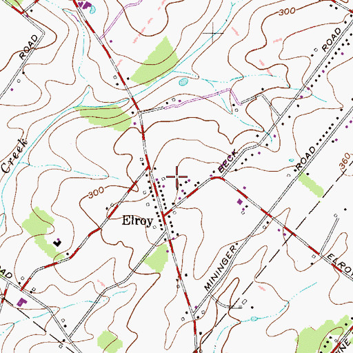 Topographic Map of Banbury, PA