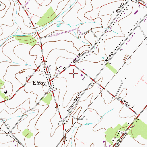 Topographic Map of Banbury Crossing, PA