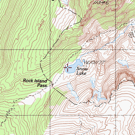Topographic Map of Snow Lake, CA