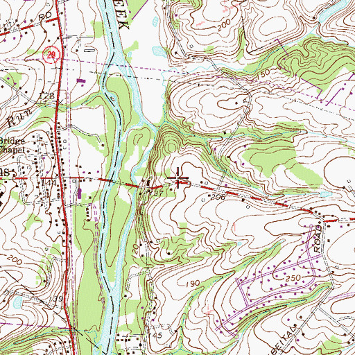 Topographic Map of Gypsy Rose Estates, PA