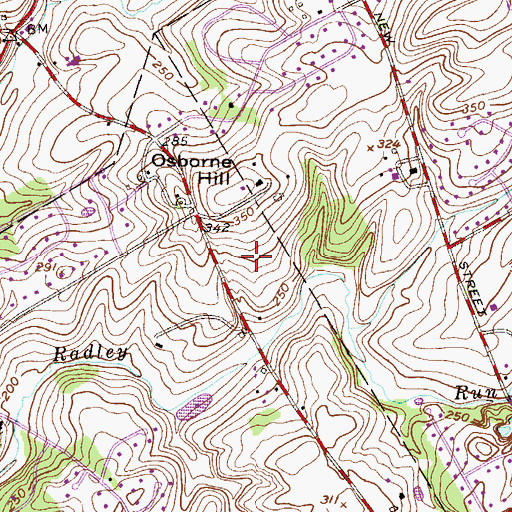 Topographic Map of Hamilton Place, PA