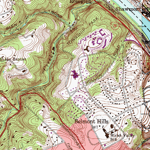Topographic Map of Har Zion, PA