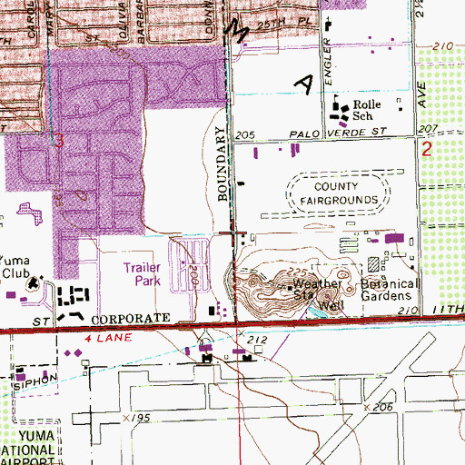 Topographic Map of Arizona Game and Fish Region IV Office, AZ