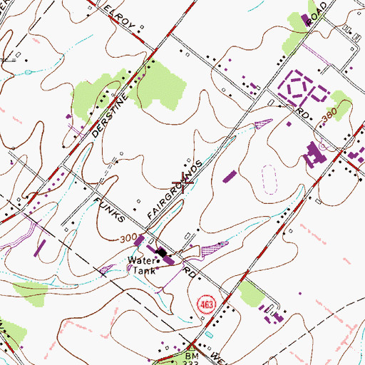 Topographic Map of Hatfield Volunteer Fire Company Substation 17-B, PA