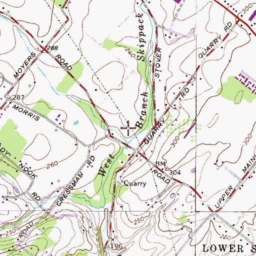 Topographic Map of Heckler Plains Park, PA