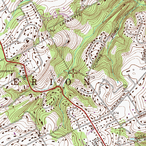 Topographic Map of Henry Lane Park, PA
